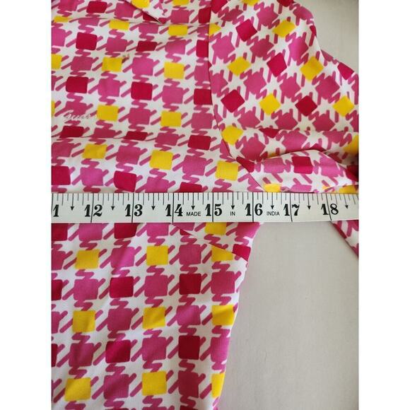 Guess Button Down bright Geometric womens shirt sz m Retro, Disco, Y2K see desc - Picture 8 of 10